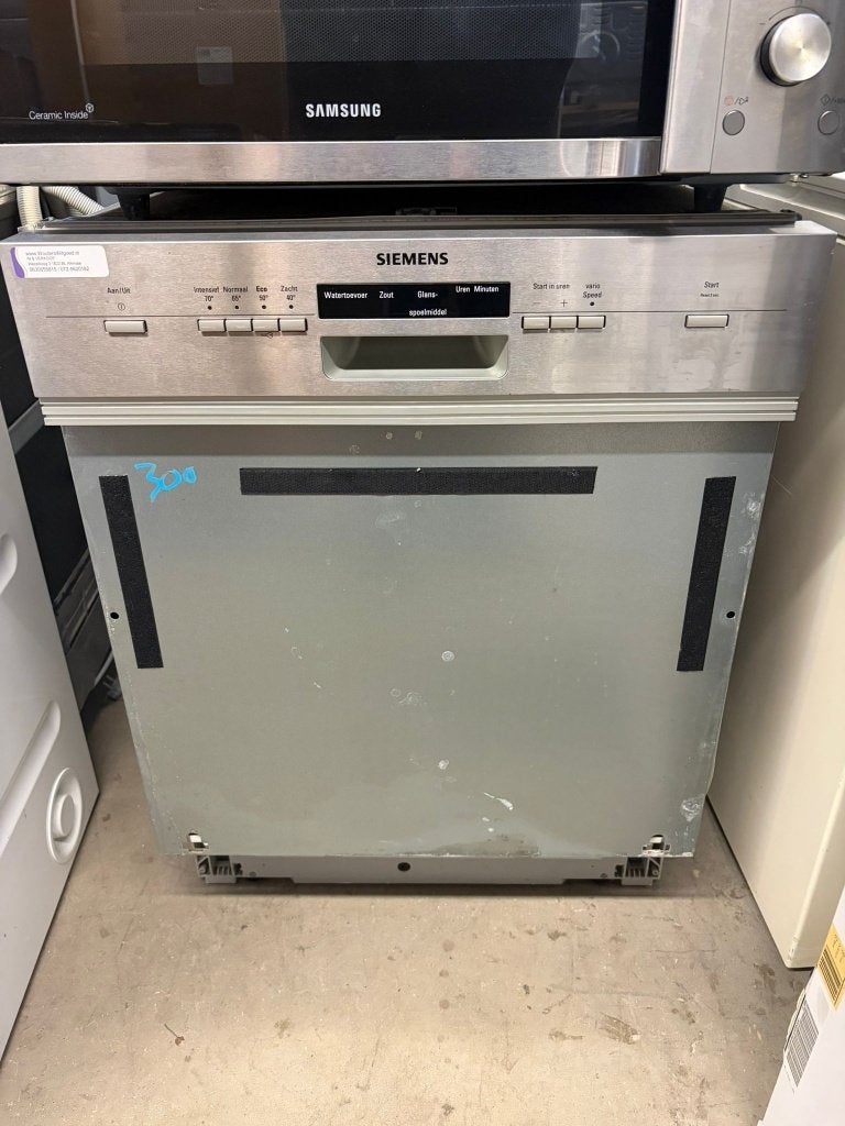Siemens half geintegreerde vaatwasser, Witgoed en Apparatuur, Minder dan 85 cm, 60 cm of meer, Minder dan 10 liter, Refurbished