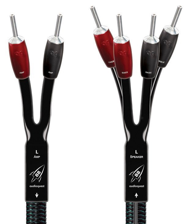 4+2 meter AUDIOQUEST ROCKET 88 BI-WIRE B/B 4,0 + 2,0 meter, Audio, Tv en Foto, Audiokabels en Televisiekabels, Ophalen of Verzenden