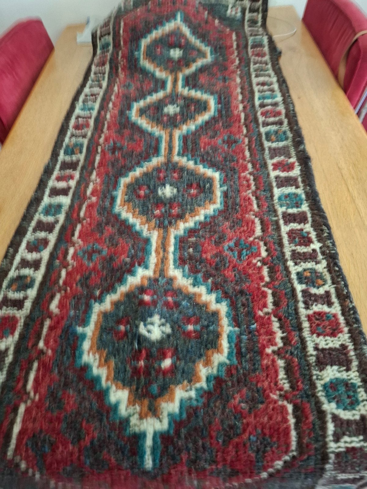 Vintage Oosters Tapijt - Handgeknoopt Loper, Ophalen, Oosters, Vintage, Traditioneel, Gebruikt, 50 tot 100 cm