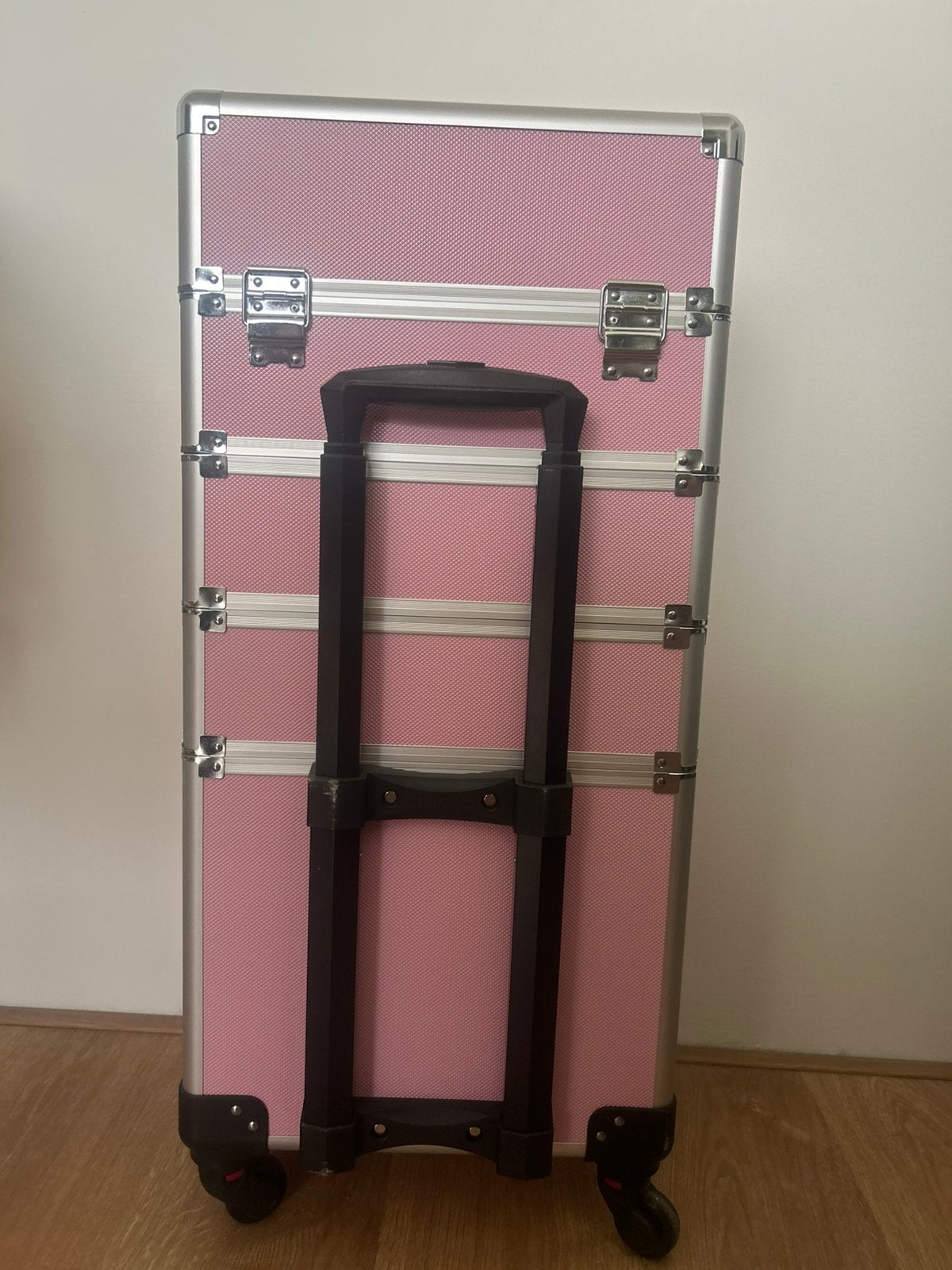 Professionele visagie koffer roze - make-up koffer., Ophalen, Zo goed als nieuw, Hard kunststof
