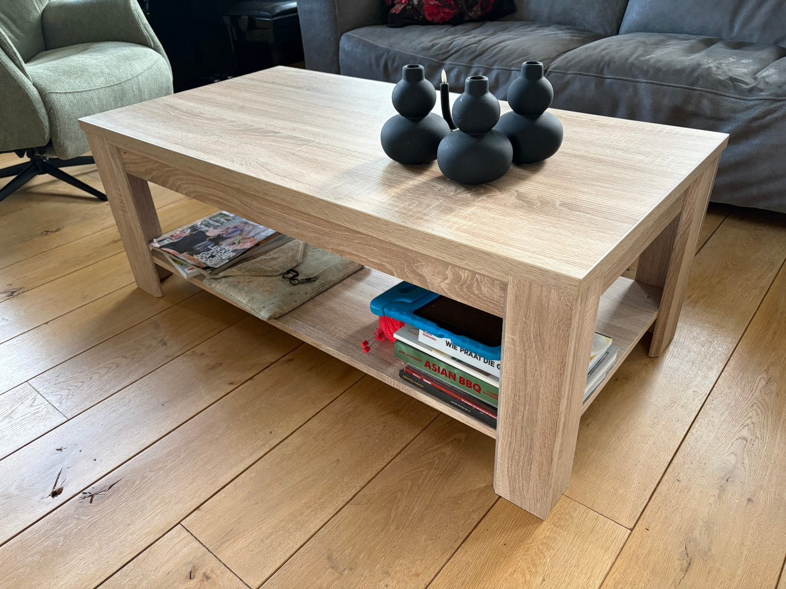 Te koop salontafel, Huis en Inrichting, Tafels | Salontafels, 100 tot 150 cm, Zo goed als nieuw, Rechthoekig, 50 tot 100 cm