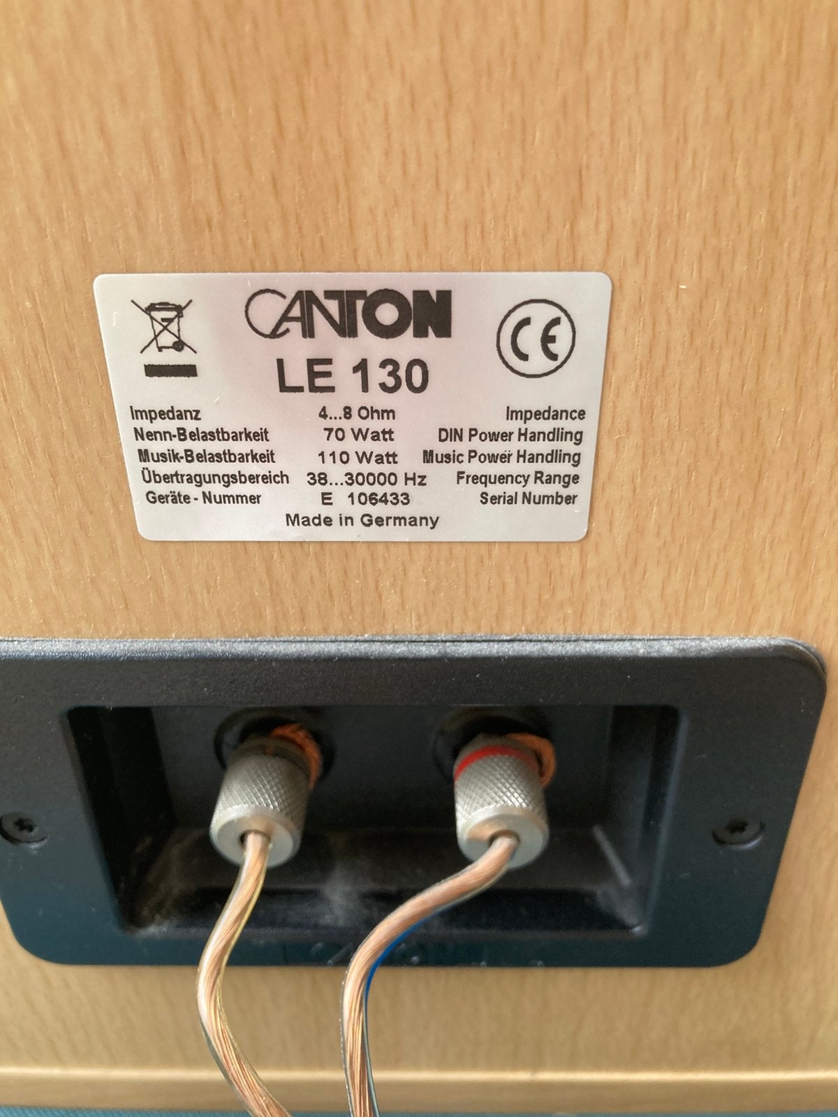 Canton LE 130 luidsprekers Speakers nu in prijs verlaagd, Gebruikt, Inclusief kabels, 60 tot 120 watt, Ophalen