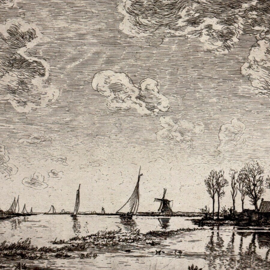 Ids Wiersma (1878-1965) - Houkesloot, Sneek, Ophalen of Verzenden