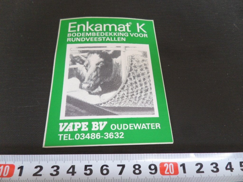 sticker oudewater VAPE BV enkamat K rundveestal bodembedekki, Ophalen, Zo goed als nieuw