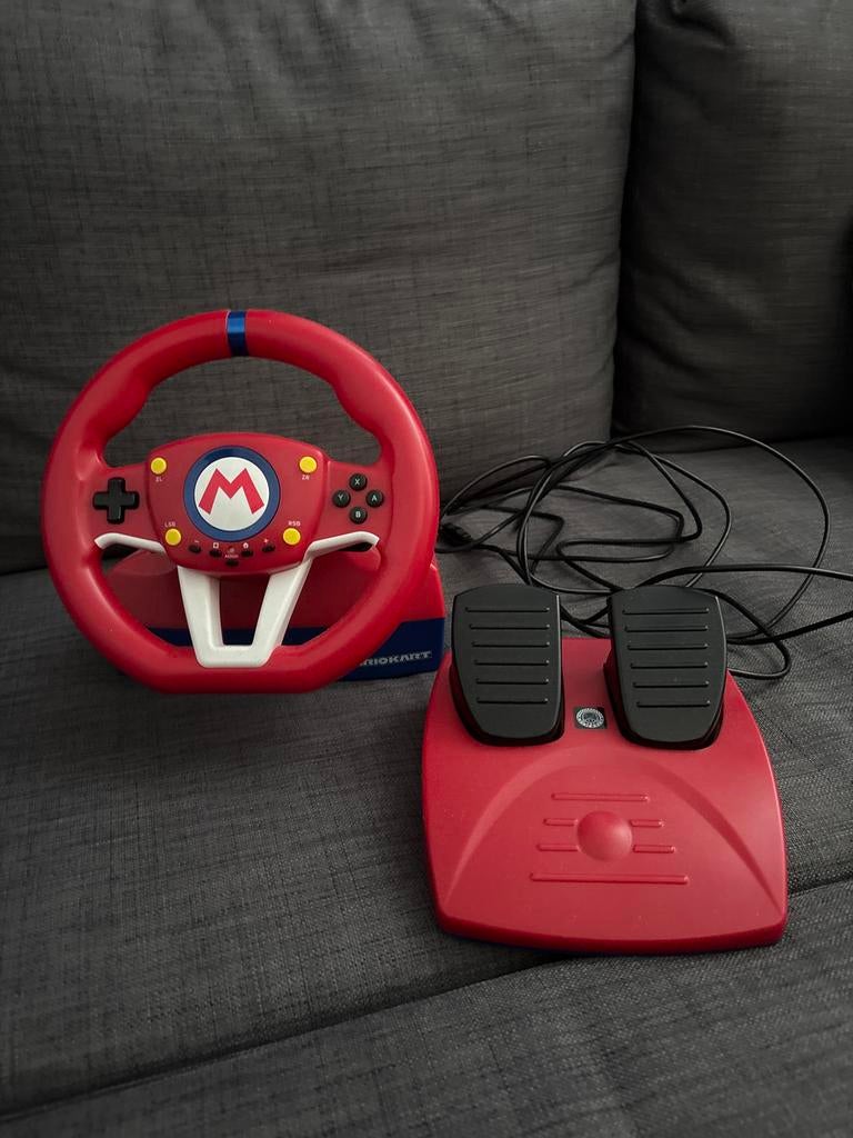 Mario Kart Racestuur met Pedalen voor Nintendo Switch, Spelcomputers en Games, Ophalen, Zo goed als nieuw