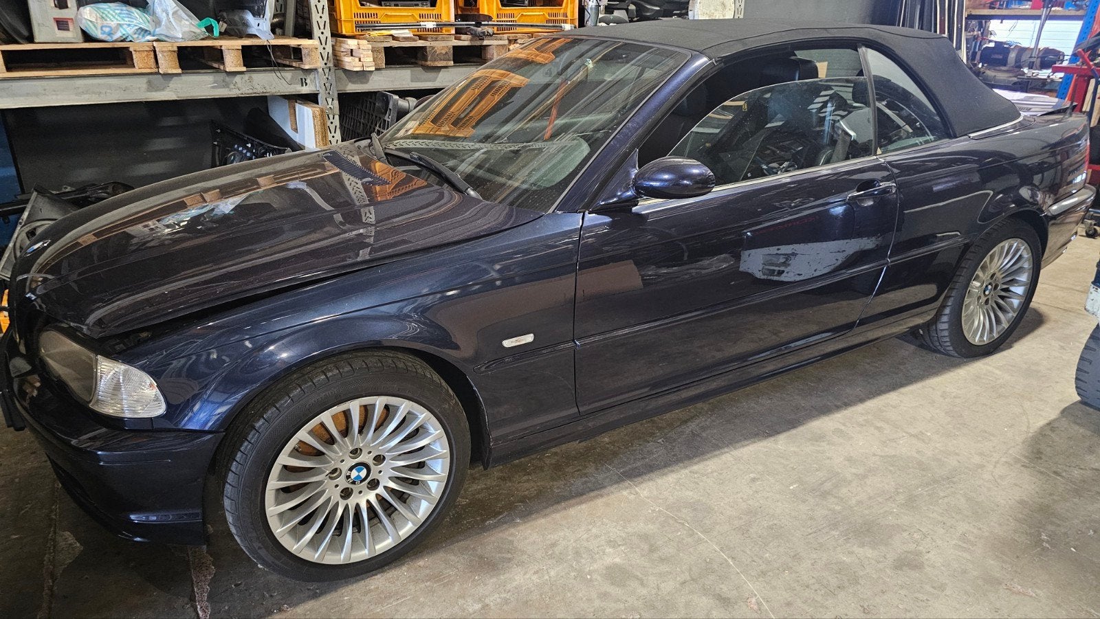 BMW 3-Serie 3.0 CI 330 Cabriolet 2001 project, Zwart, 1595 kg, Cabriolet, Handgeschakeld