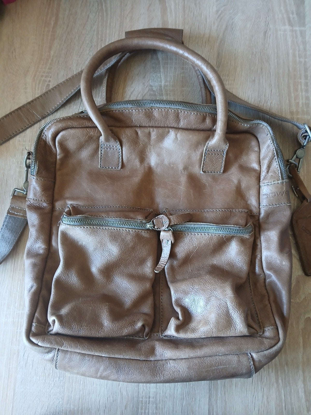 Fijne leren tas van Cowboysbag, Sieraden, Tassen en Uiterlijk, Tassen | Damestassen, Verzenden, Gebruikt, Bruin, Handtas