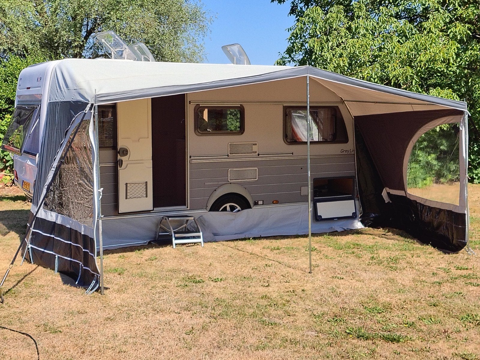 Obelink Panorama grey luifel mt10, Ophalen, Zo goed als nieuw, Tot en met 4