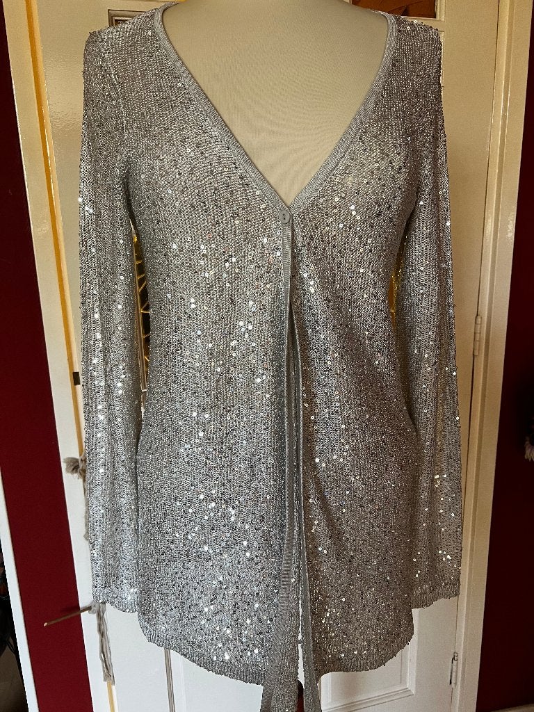 glitter vest, Ophalen, Zo goed als nieuw, Maat 38/40 (M), Zwart