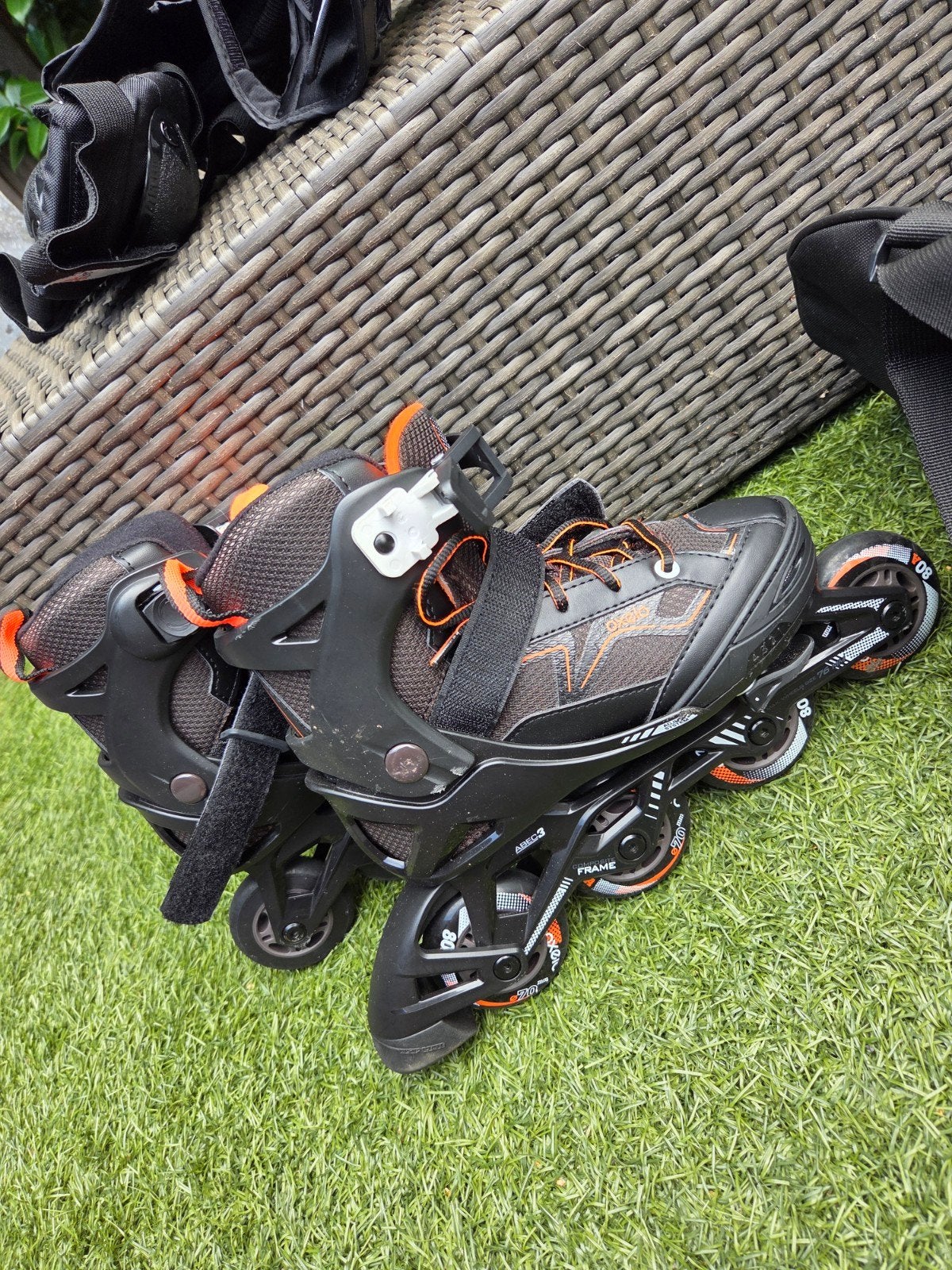 Amper gebruikt!! Decathlon Oxelo Fit 3 Inline Skates met be, Kinderen en Baby's, Ophalen, Verstelbaar, Zo goed als nieuw, Kinderen