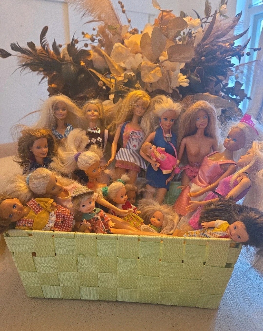 partij vintage Barbies & Shelly / Kelly poppen, Ophalen of Verzenden, Gebruikt, Pop