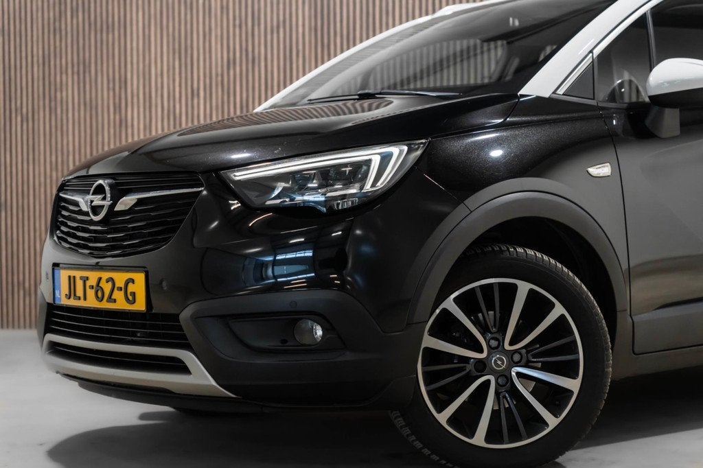 Opel CROSSLAND X 1.2 Turbo Ultimate 2018 AUTOMAAT LED CAMERA, Auto's, Gebruikt, Zwart, Bedrijf, 600 kg