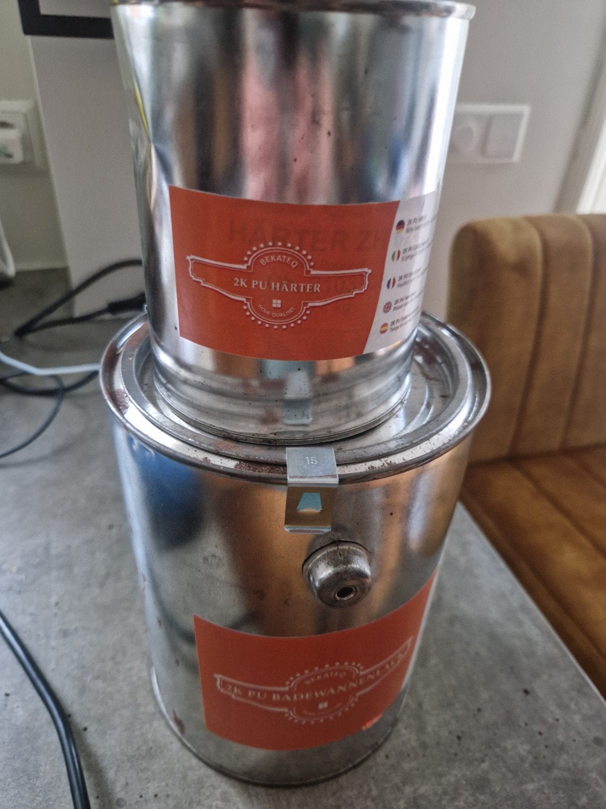 Bekateq 2K PU Badewannenlack RAL 7016 Antracietgrijs 2,5kg, Nieuw, Ophalen of Verzenden, Lak, Grijs