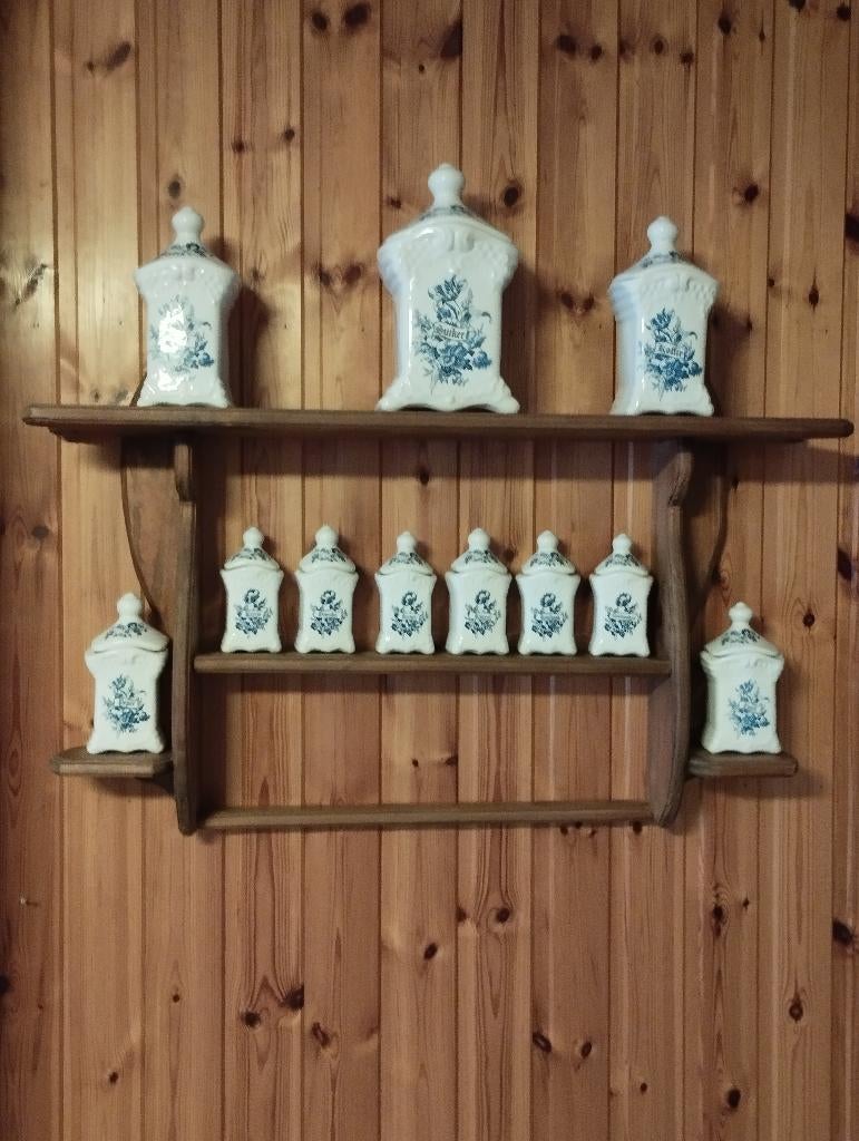 Antiek kruidenrek kruidenpotjes, Antiek en Kunst, Ophalen