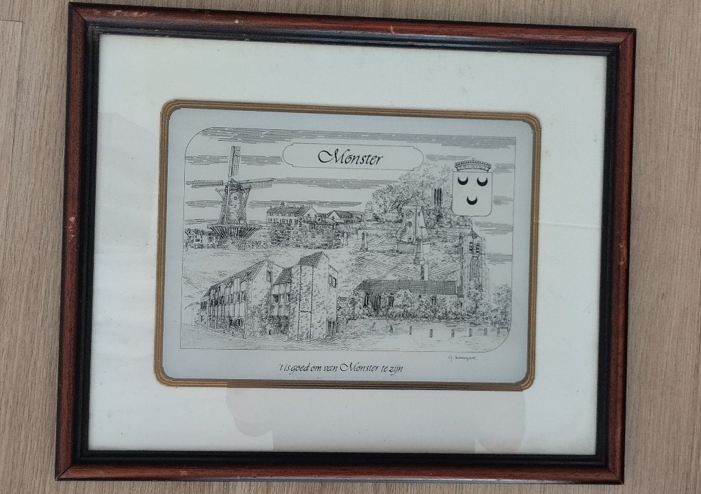 Oude glasgravure van Monster ( westland ), Verzenden