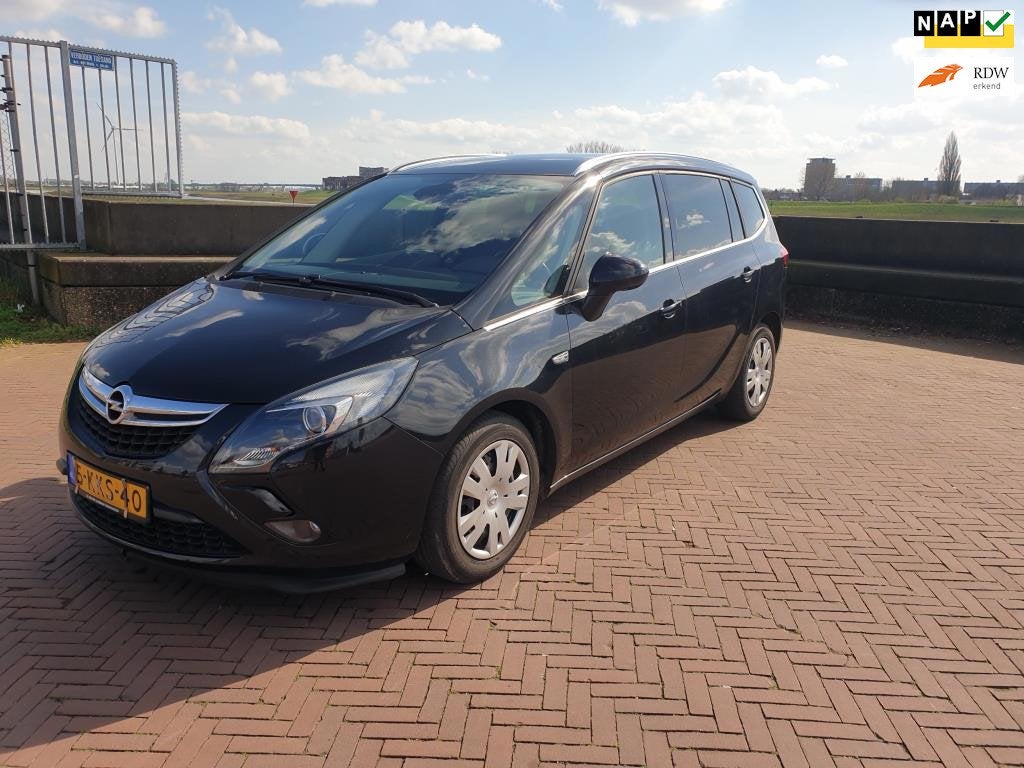 Opel Zafira Tourer 1.4 Design Edition, Auto's, Opel, Euro 5, Gebruikt, 4 cilinders, Zwart