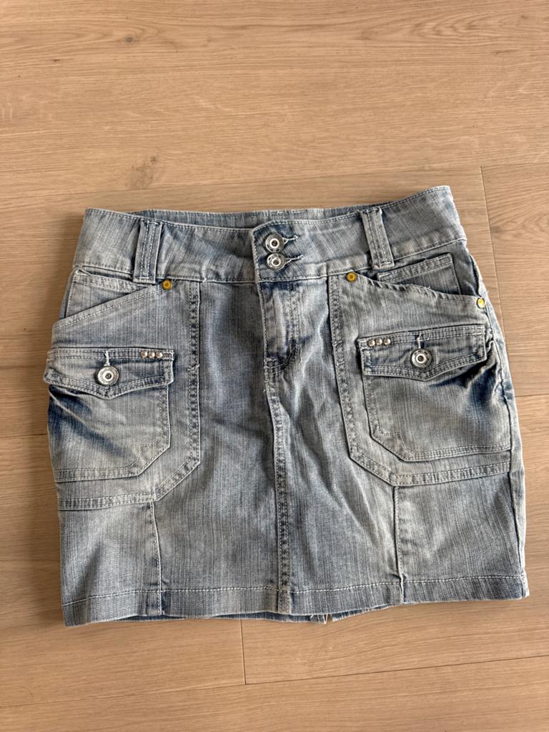 Kort jeans rokje van Wonder Me, Kleding | Dames, Rokken, Zo goed als nieuw, Maat 36 (S), Blauw, Boven de knie, Ophalen