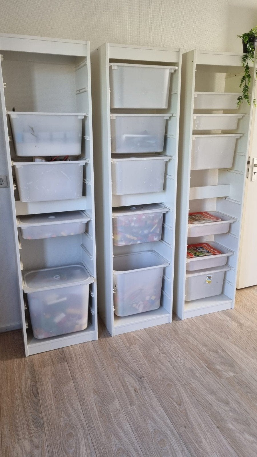 3x IKEA TROFAST kastelementen wit met opbergbakken, Ophalen, Gebruikt