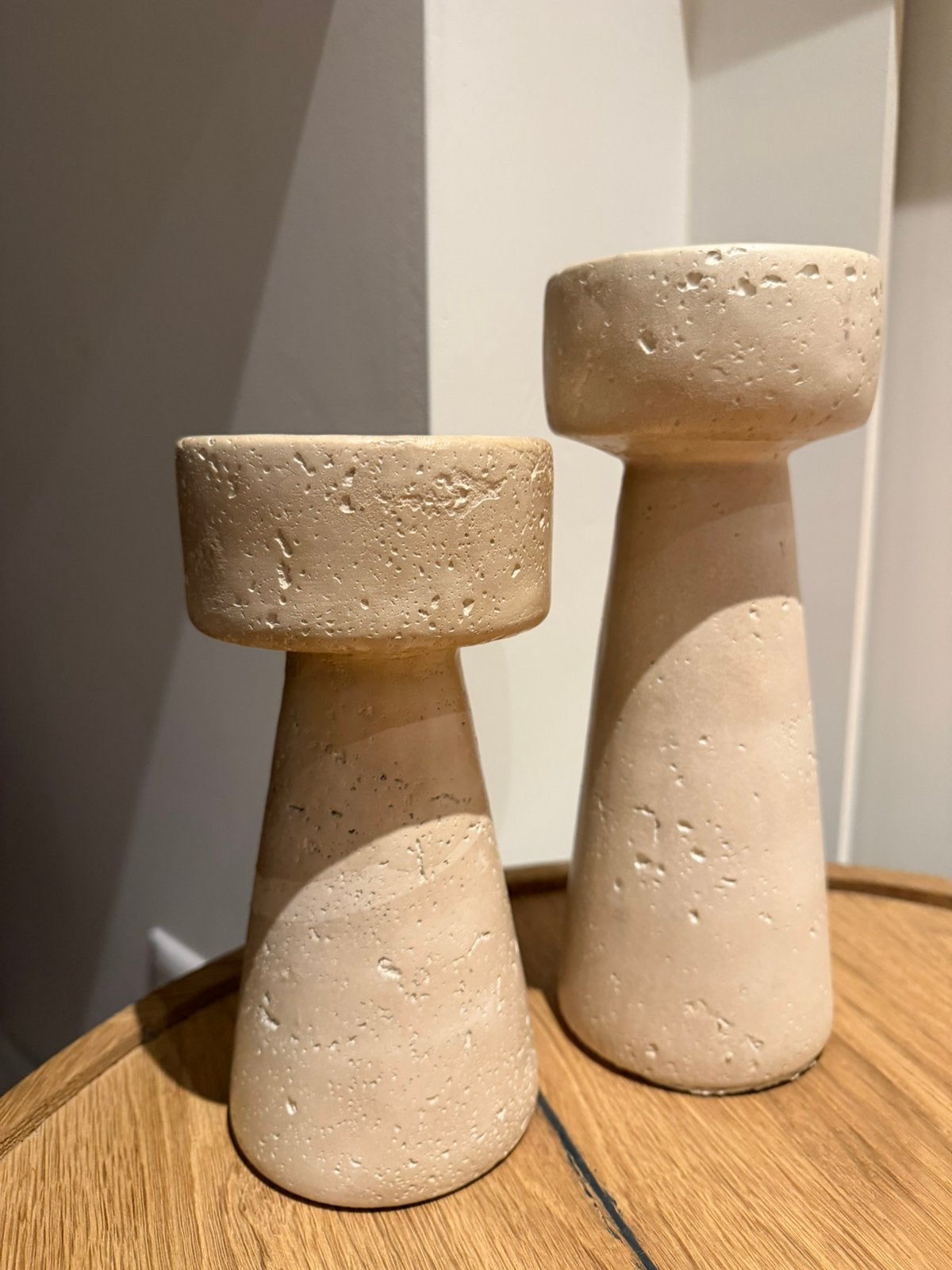 J-Line kandelaar set, Ophalen of Verzenden, Zo goed als nieuw, Beige, Kandelaar