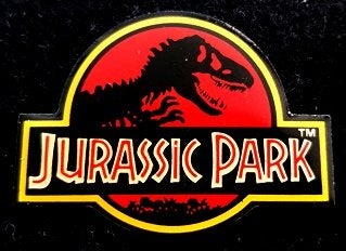 Jurassic Park pin- rood, Verzamelen, Speldjes, Pins en Buttons, Verzenden, Nieuw, Transport, Speldje of Pin
