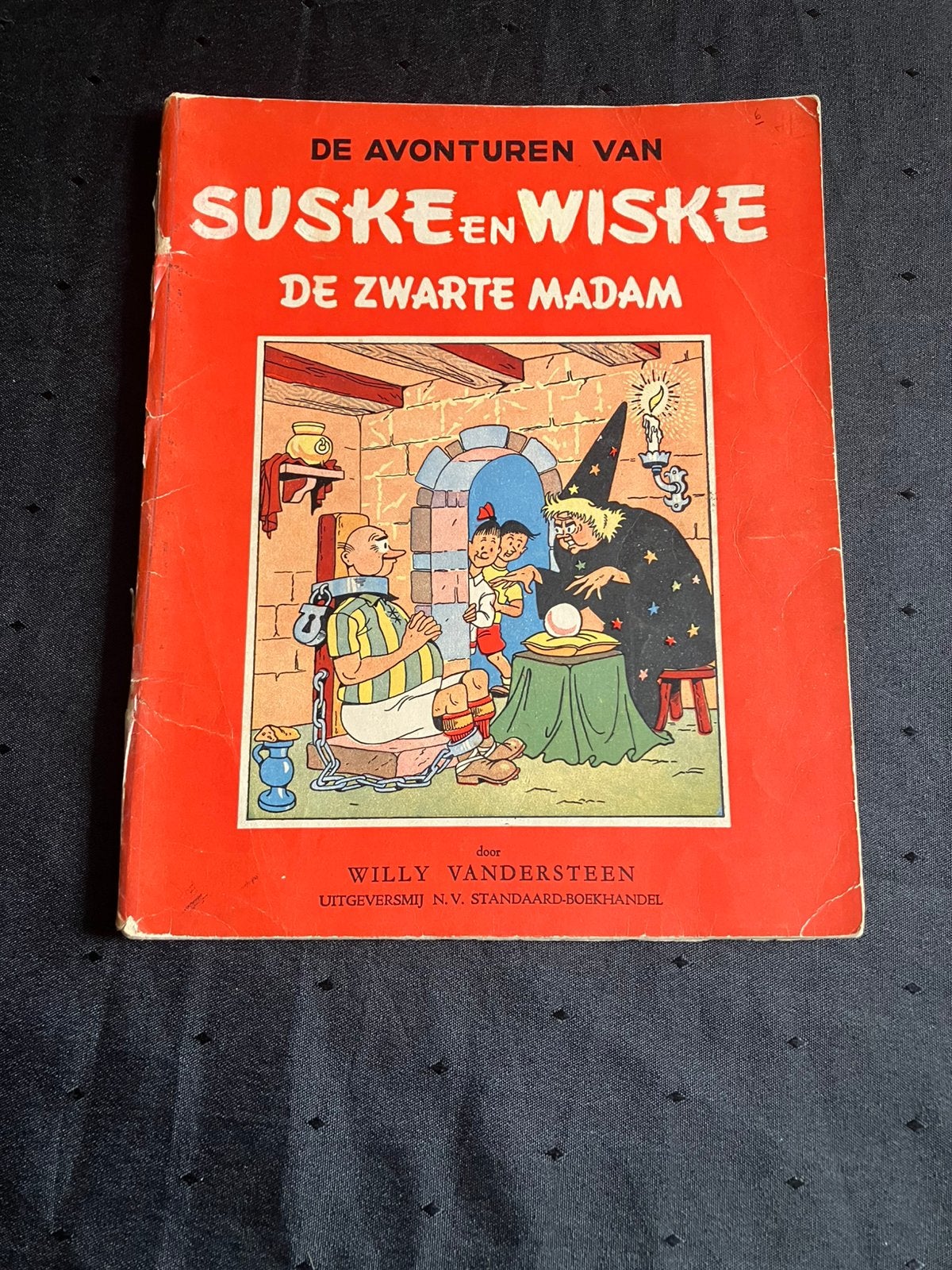 Suske en Wiske nr 6 - De zwarte madam - 1952., Boeken, Stripboeken, Eén stripboek, Ophalen of Verzenden, Gelezen