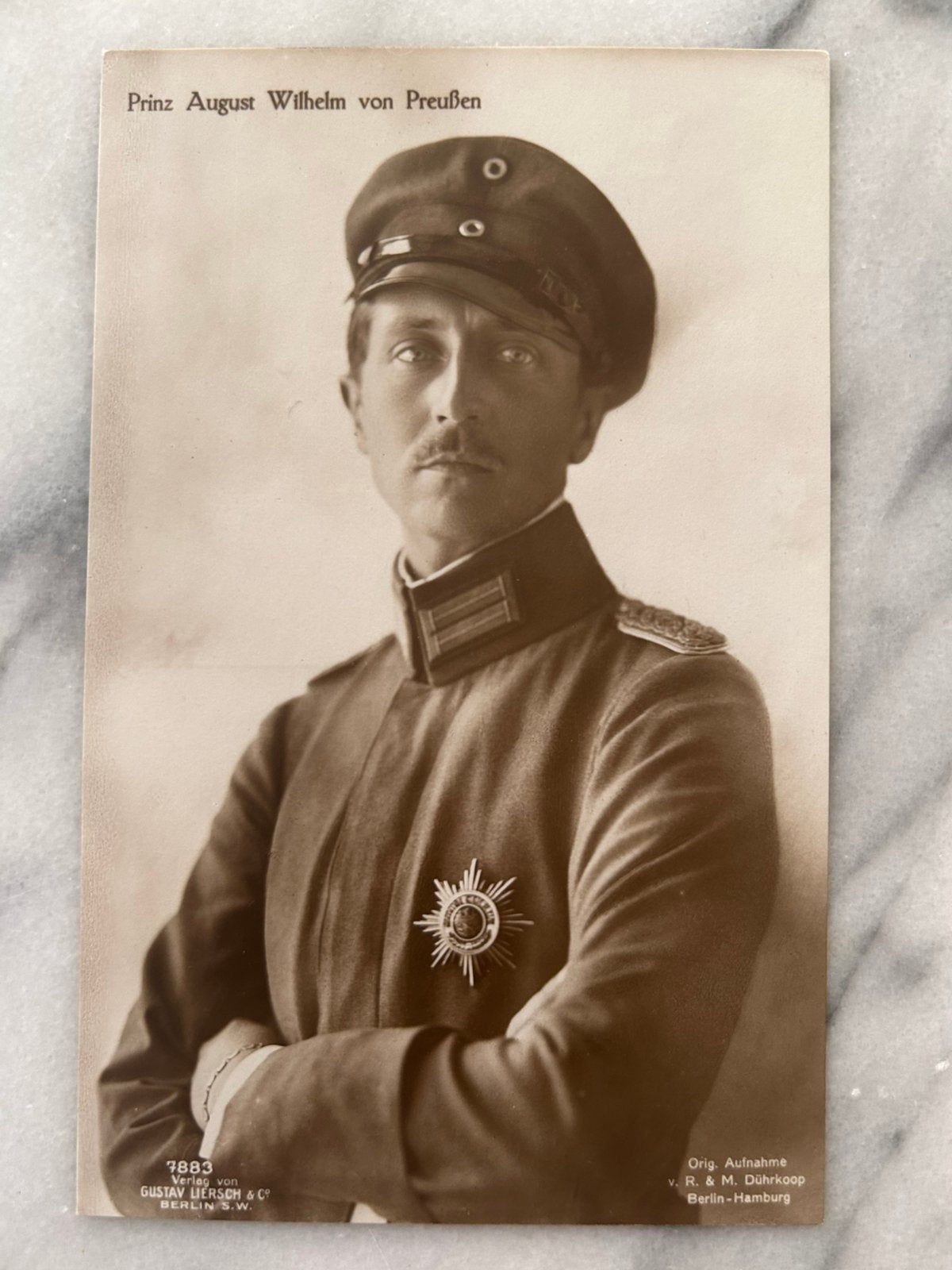 Wo1: ak adel uniform feldgrau Prinz August Wilhelm, Verzamelen, Ophalen of Verzenden, Landmacht, Nederland, Foto of Poster