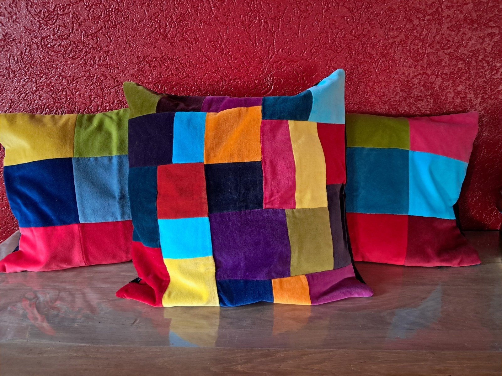 Prachtige handgemaakte patchwork sierkussens., Ophalen of Verzenden, Nieuw