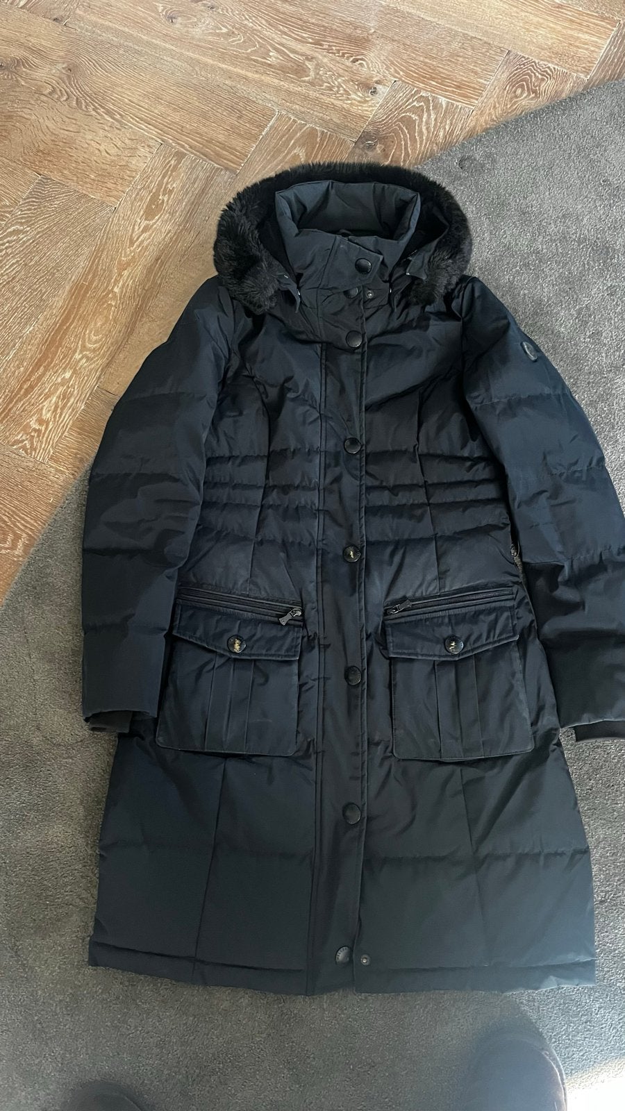 Wellensteyn Winterjas Dames - Maat S met capuchon, Kleding | Dames, Ophalen of Verzenden, Gedragen, Maat 36 (S), Blauw