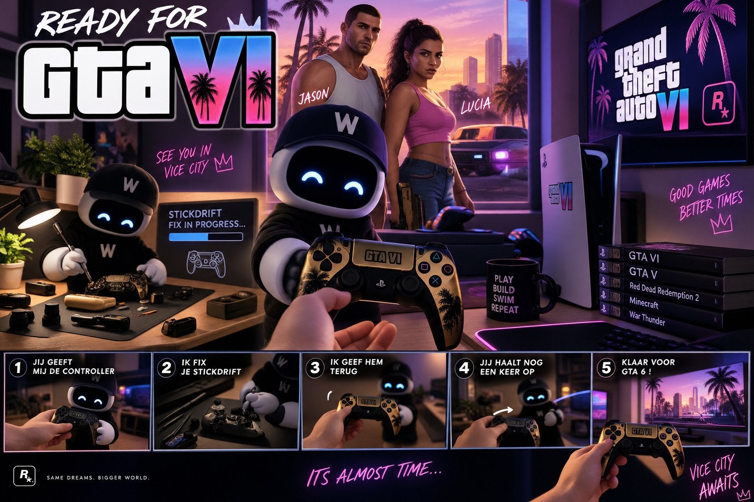 Repareer je ps 5 controller helpen met stick drift, Spelcomputers en Games, Ophalen of Verzenden, Zo goed als nieuw, Controller