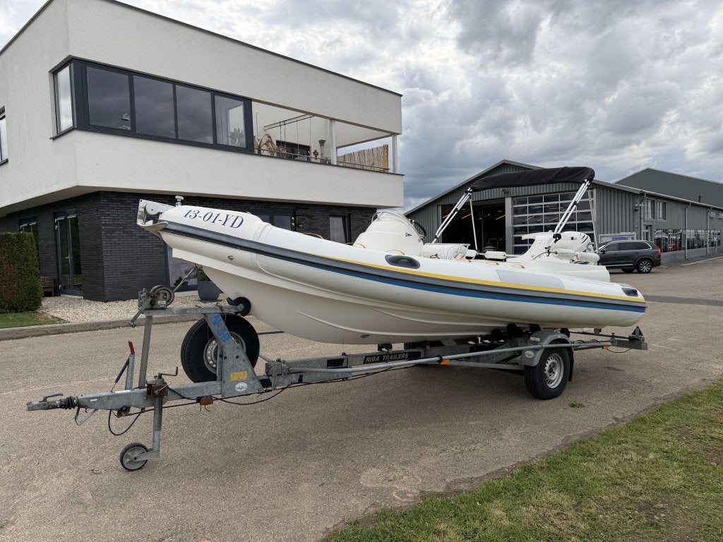 Scanner 590 | rib met trailer | geheel vaarklaar 200PK, Watersport en Boten, Rubberboten, 6 m, Gebruikt, Benzine, Overige merken