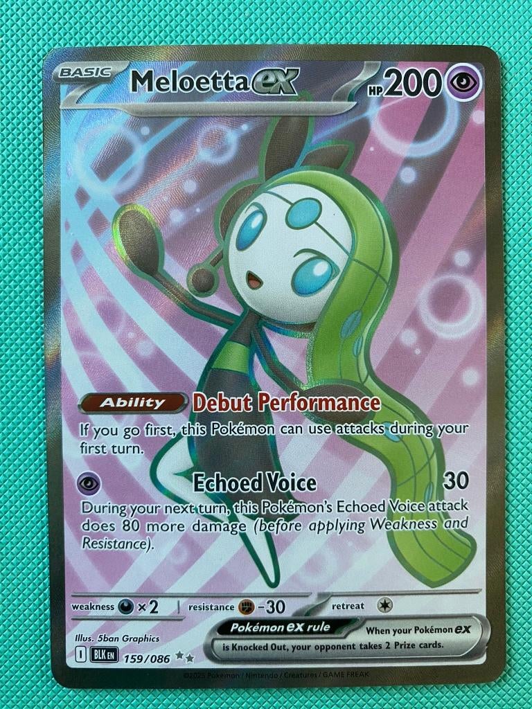 Meloetta EX 159/086 BLK, Ophalen of Verzenden, Nieuw, Losse kaart, Foil