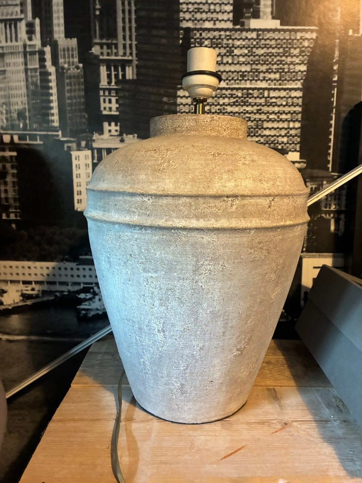 Grote kruiklamp, Ophalen, Zo goed als nieuw, Grijs, 40 cm