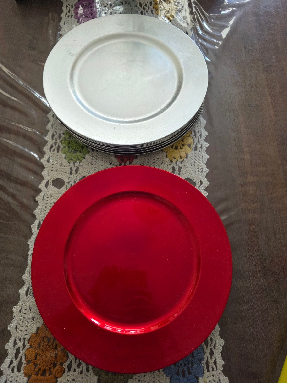 14x decoratie borden/ schalen., Ophalen, Kunststof, Schaal, Rond