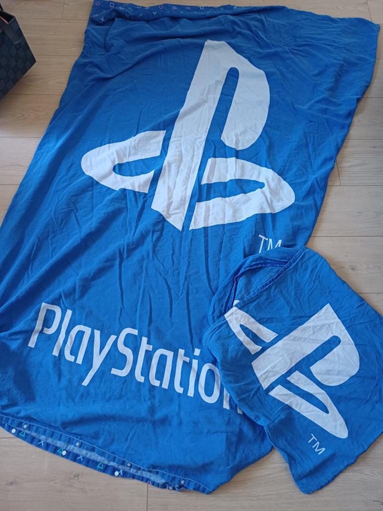 Playstation dekbedovertrek 1 persoons, Ophalen of Verzenden, Blauw, Jongetje of Meisje, Dekbedovertrek