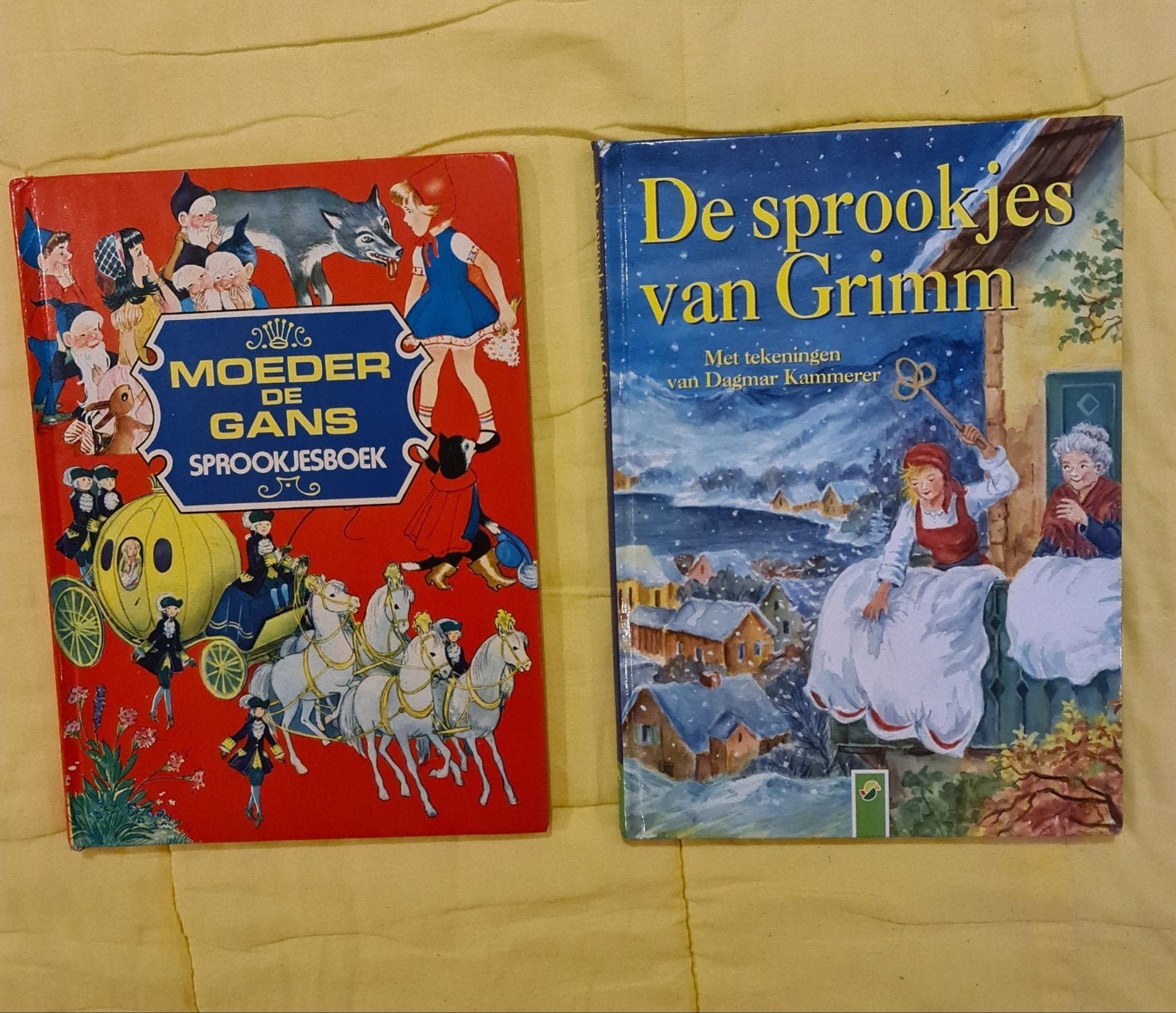 2 Sprookjesboeken: Moeder de Gans & De sprookjes van Grimm, Boeken, Sprookjes en Fabels, Ophalen of Verzenden, Zo goed als nieuw