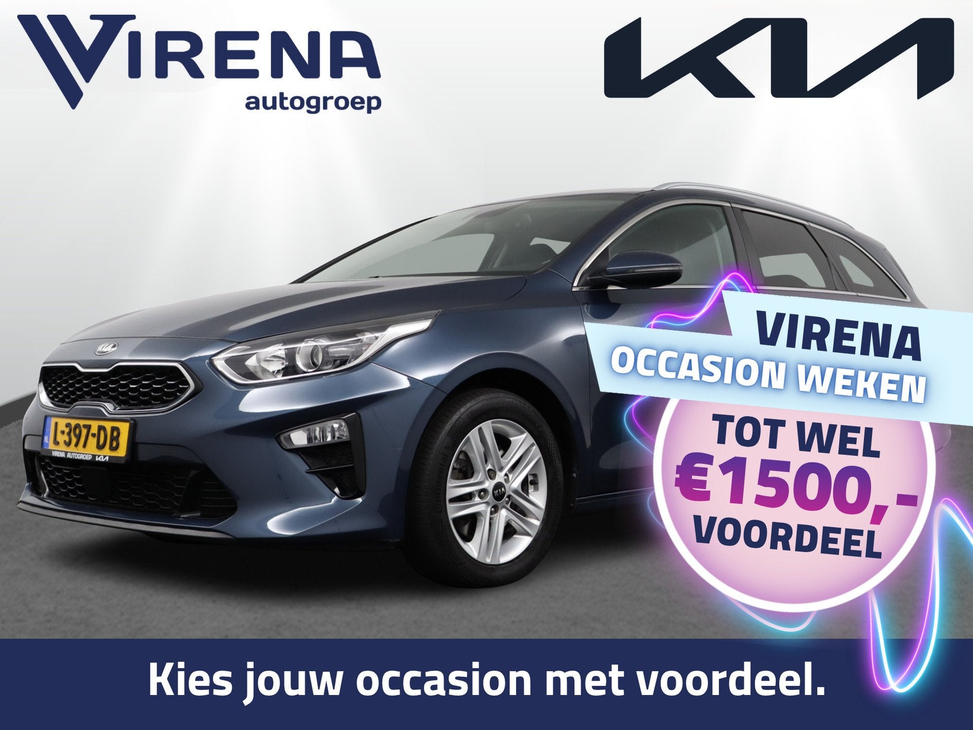 Kia Ceed Sportswagon 1.5 T-GDi DynamicPlusLine - Parkeerhulp, Voorwielaandrijving, Stof, Gebruikt, Origineel Nederlands