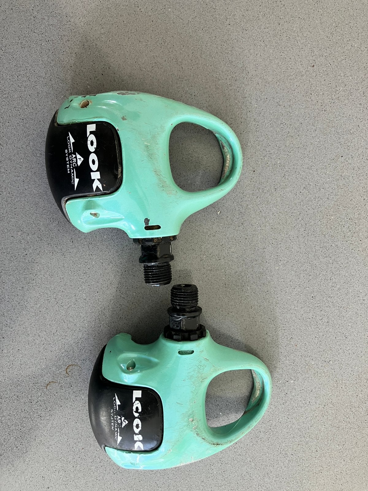 Bianchi Look racefiets pedalen, Crankstel of Pedalen, Gebruikt, Ophalen of Verzenden, Aluminium