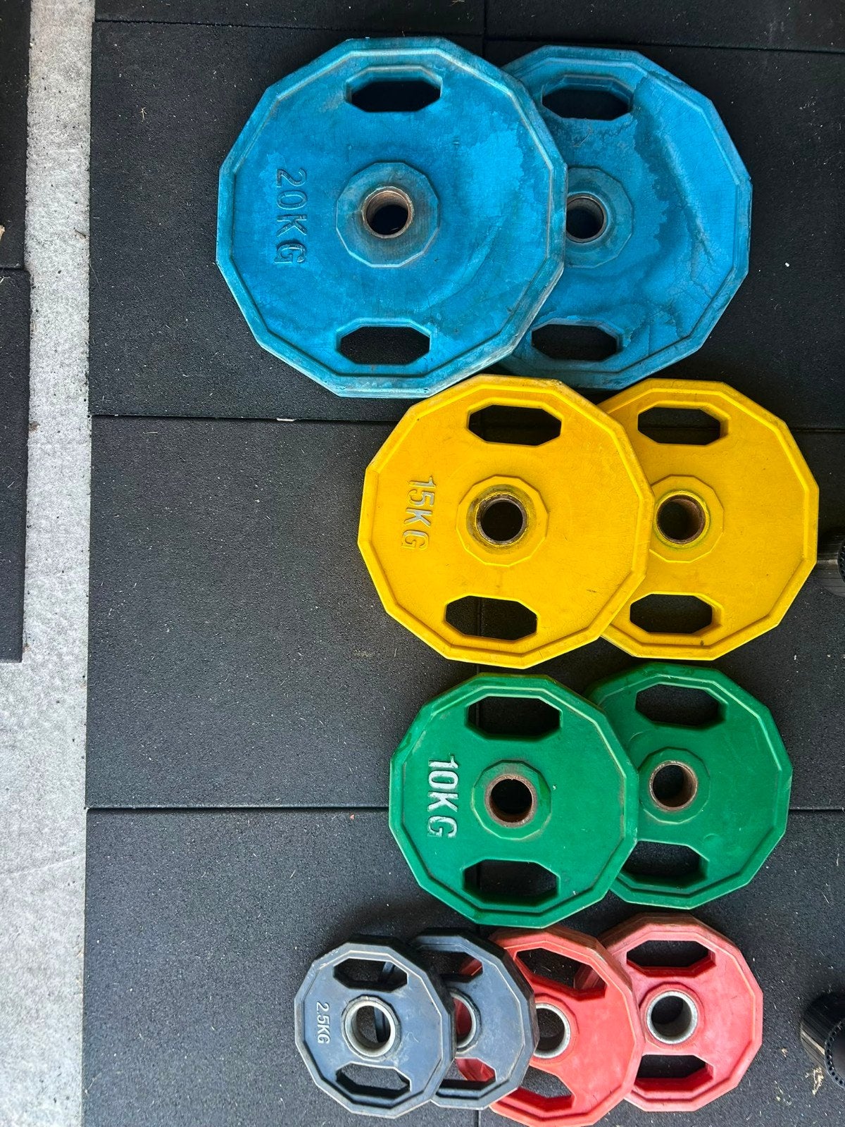 105 kg olympische halterset 50 mm, Ophalen, Benen, Gebruikt, .