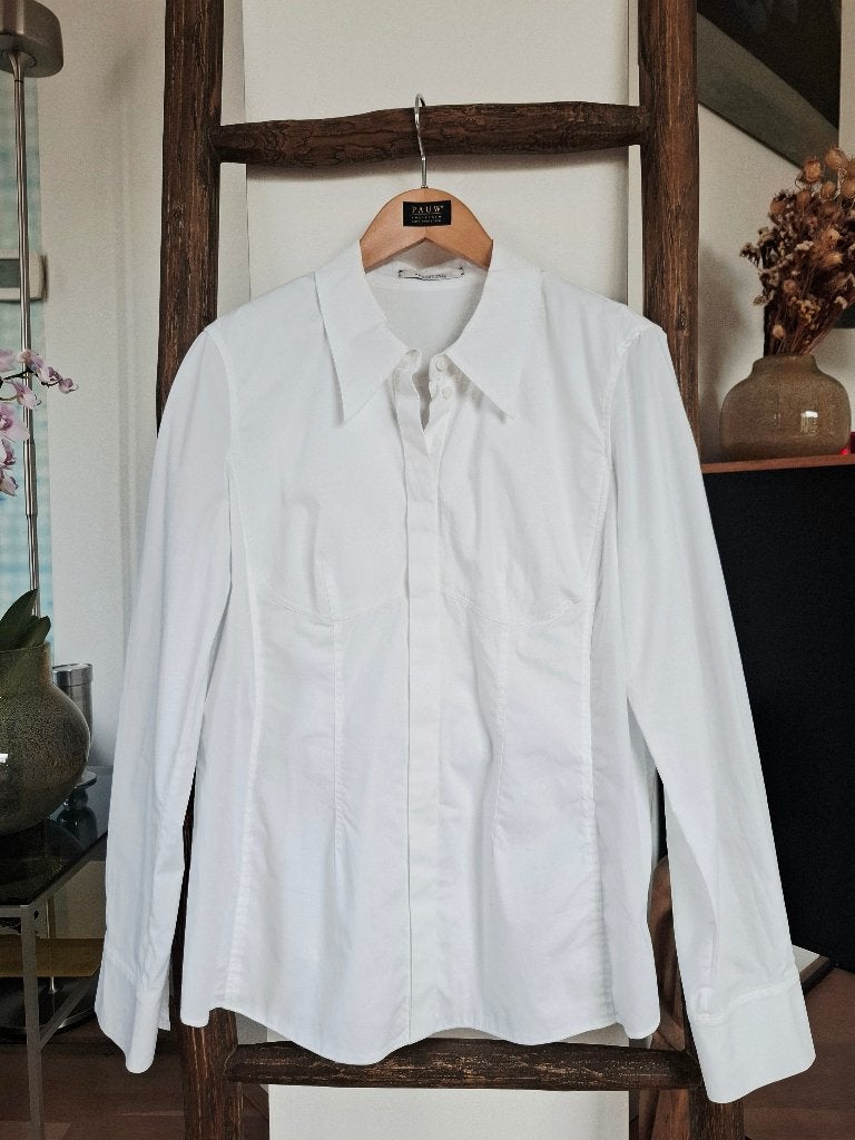 Dorothee Schumacher blouse maat 38/40 twv € 399 nieuw, Maat 38/40 (M), Verzenden, Wit, Pauw