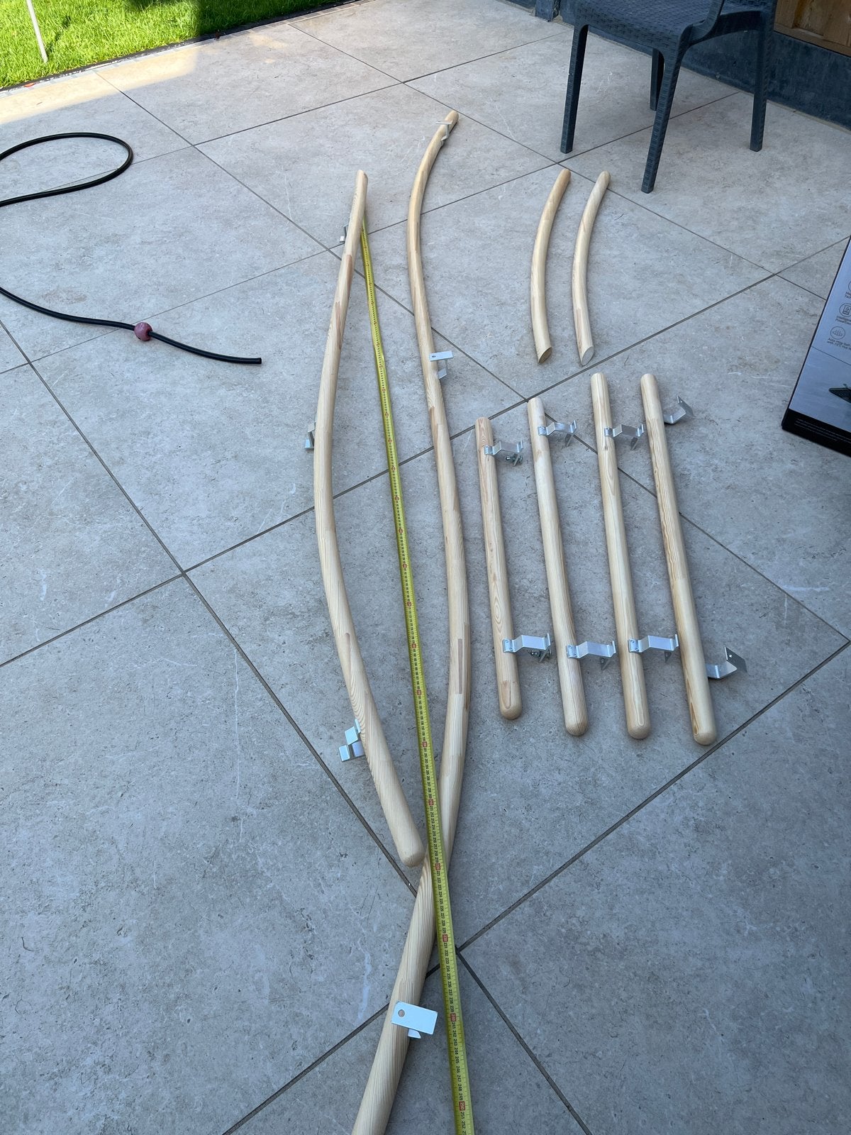 6-delige houten trapleuning set - Nieuw, Ophalen, Overige materialen, Overige typen, Nieuw