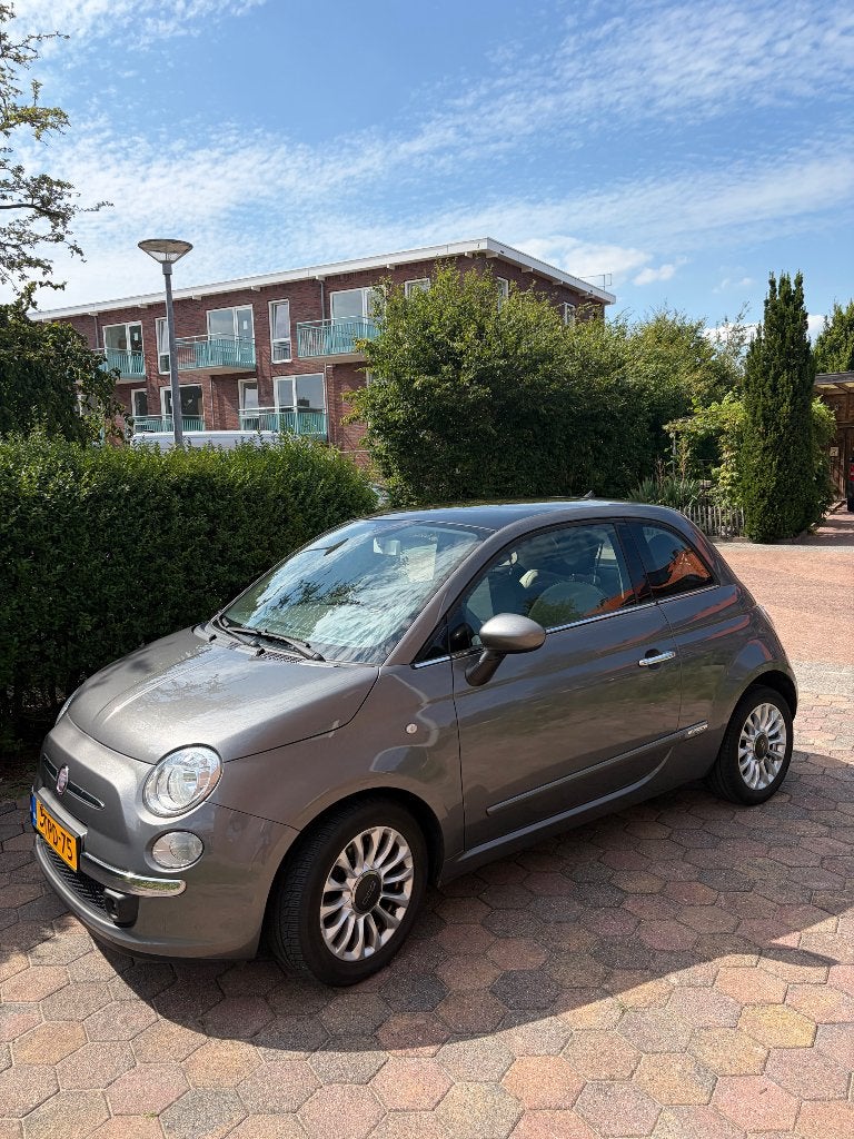 Fiat 500 0.9 80pk Twinair Turbo 2014 Grijs, Auto's, Voorwielaandrijving, Stof, 31 €/maand, 905 kg