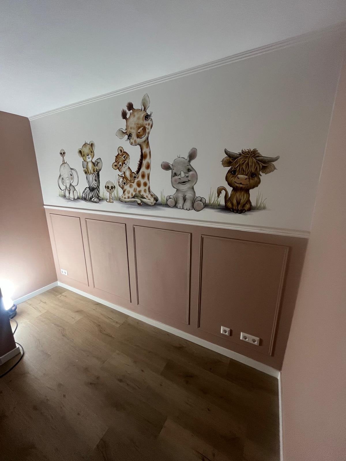 Behang babykamer ‘Waggel en Vriendjes’, Meerkleurig, Overige merken, Ophalen of Verzenden, Overige stijlen