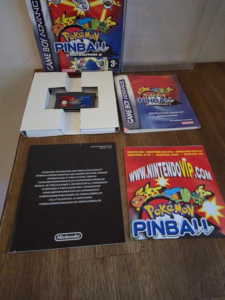 Pokemon Pinball Ruby & Sapphire (Compleet) GBA, Nintendo, Puzzel en Educatief, 1 speler, Zo goed als nieuw