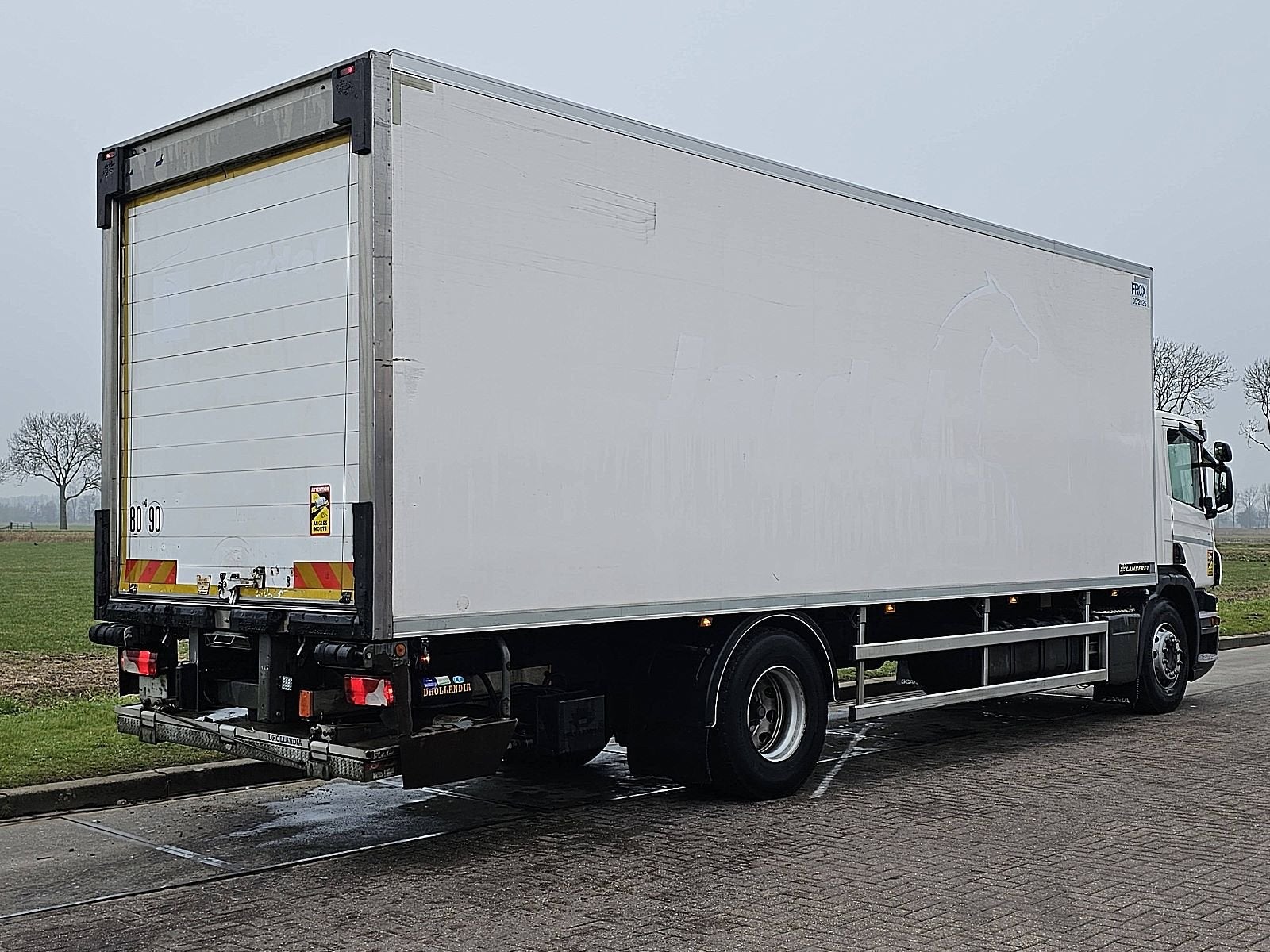 SCANIA P250 lamberet frigo lift, Automaat, Euro 6, Scania, Wit