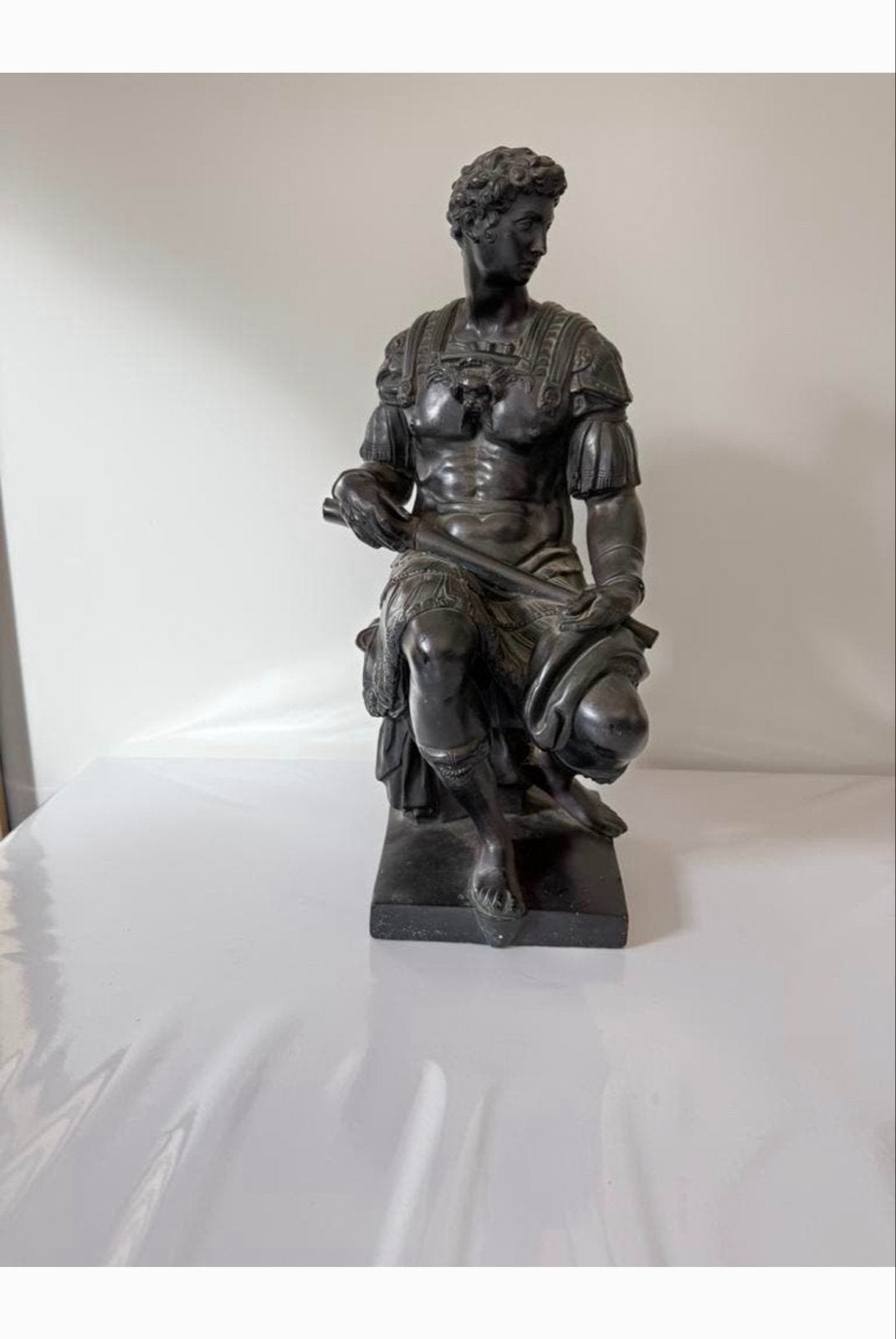 Vintage beeld 'David' naar Michelangelo – Austin Productions, Ophalen of Verzenden, Steen of Keramiek, Beeld, Bruin