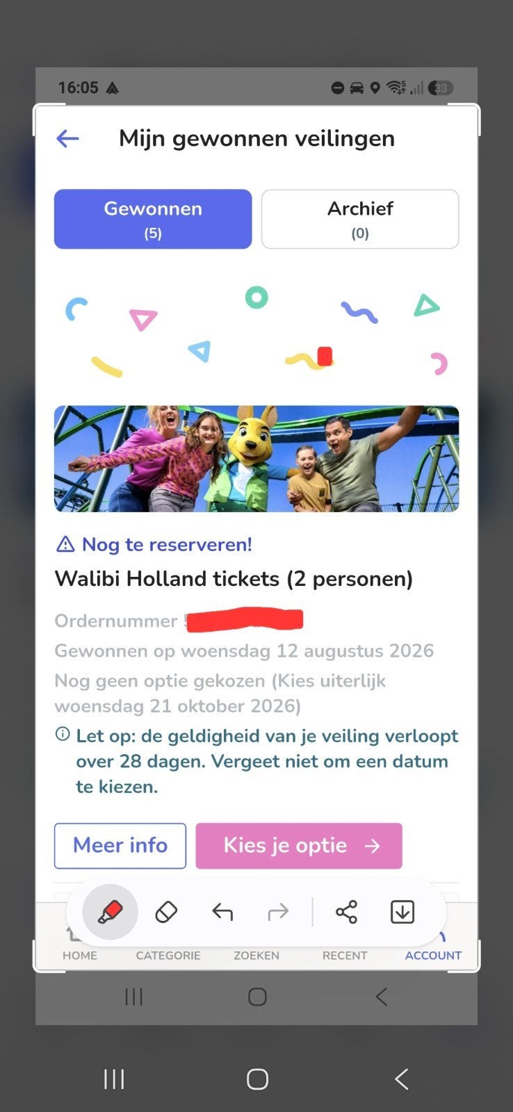 2 x kaartjes Walibi, Twee personen, Ticket of Toegangskaart