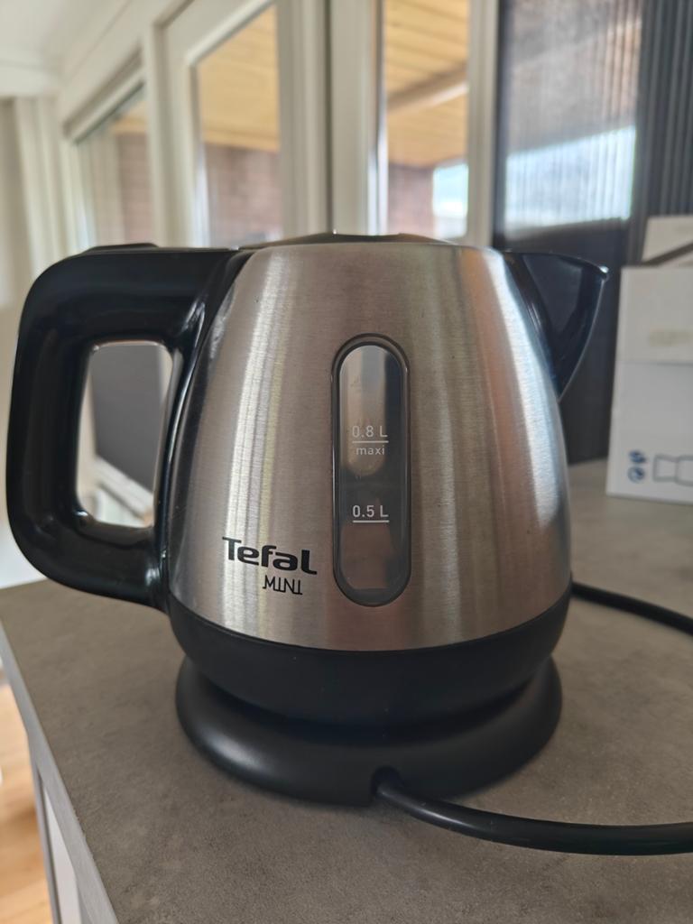 Tefal waterkoker BI8125 0.8L mini, Ophalen of Verzenden, Nieuw, Rvs
