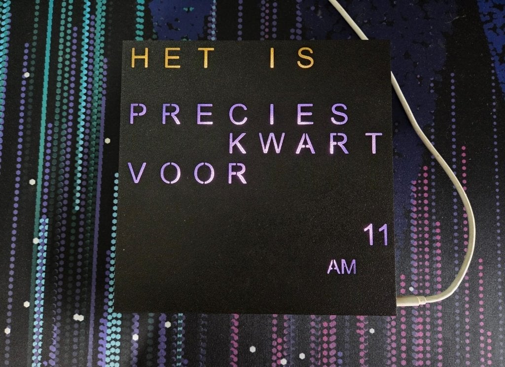 Woordklok, Antiek en Kunst, Meerkleurig, Verzenden, Handgemaakt, Overige materialen
