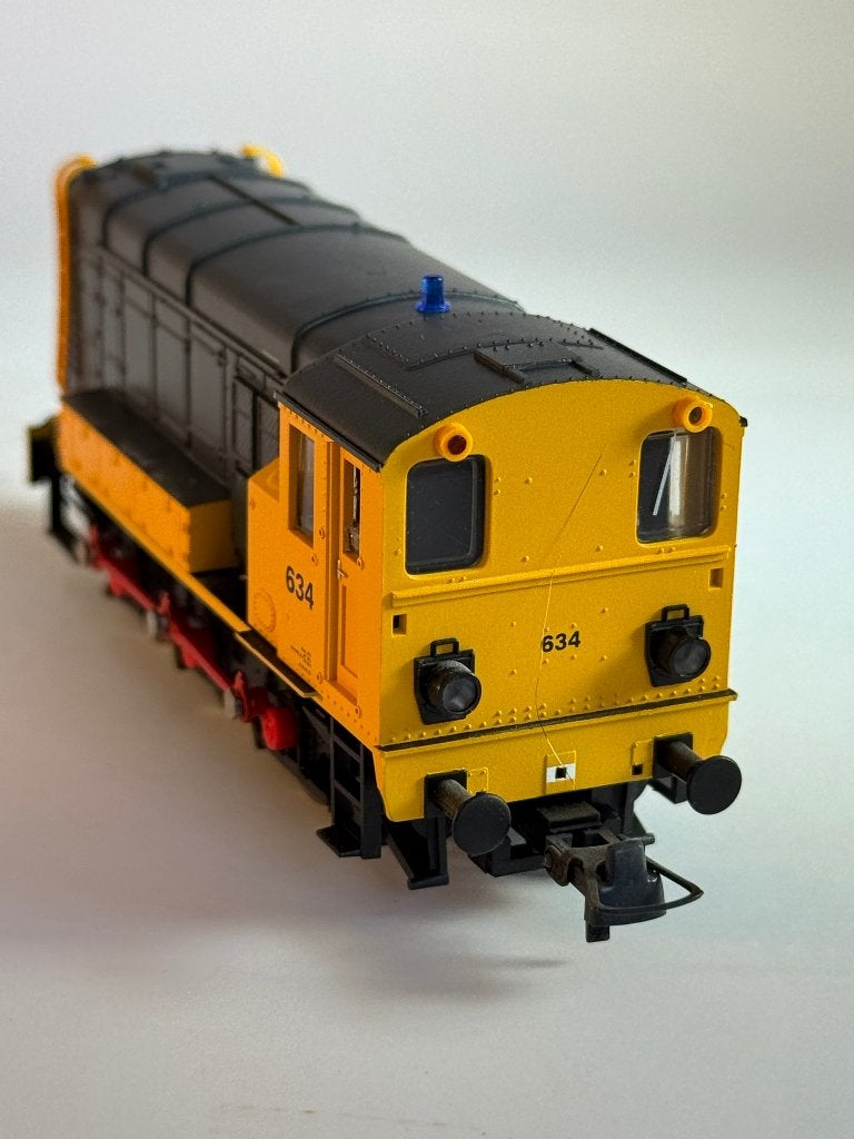 Roco 63955 H0 Dieselloc NS 634 Hippel geel/grijs DC analoog, Handelsnaam: Modelleisenbahn GmbH (merk Roco), Ophalen of Verzenden