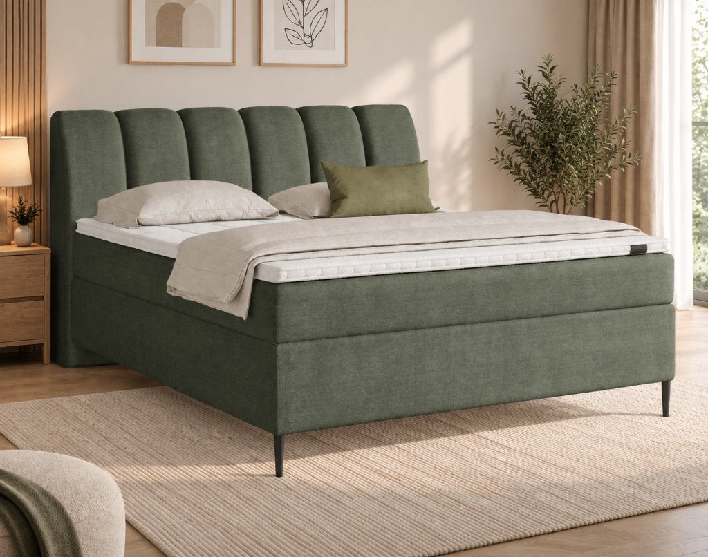 Boxspring Premium Duitse Fabrikant 180x200 cm – Z.G.A.N, Huis en Inrichting, Ophalen, Tweepersoons, Zo goed als nieuw, 180 cm